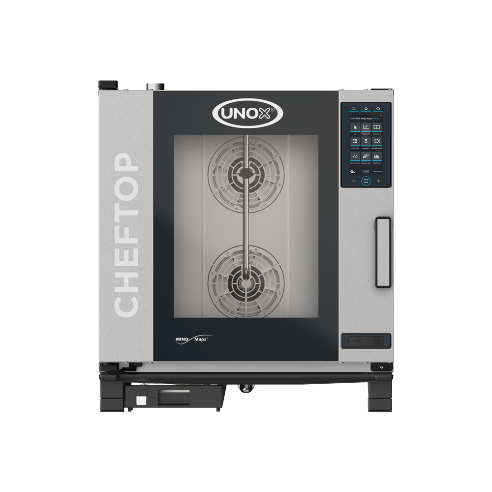 Horno Inteligente 7 niveles 1/1 GN a Gas CHEFTOP MIND.Maps PLUS Marca UNOX Modelo XEVC-0711-GPRM freeshipping - Innova FoodService