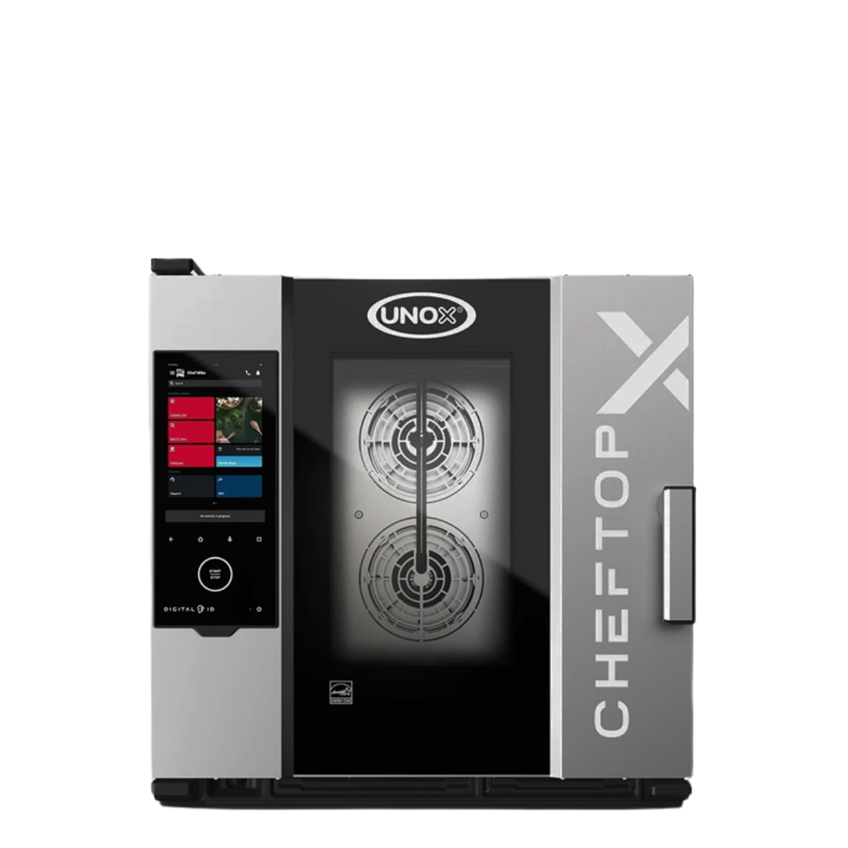 Horno combinado Chertop X Digital.ID Countertop 6 GN 1/1 + OPTIC.Cooking + Campana Ventless de condensación UNOX
